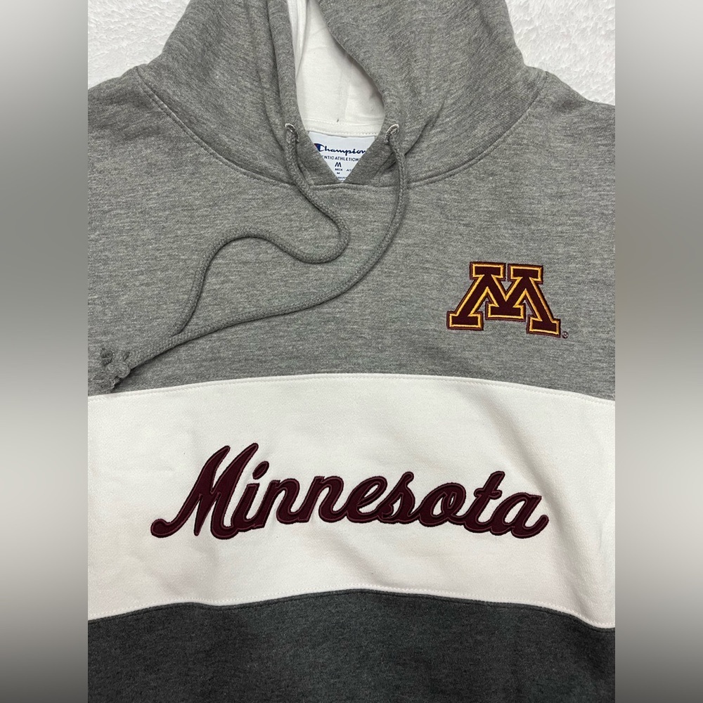 Columbia Colorblock size medium Minnesota Golden Gopher sweatshirt hoodie - Picture 2 of 6
